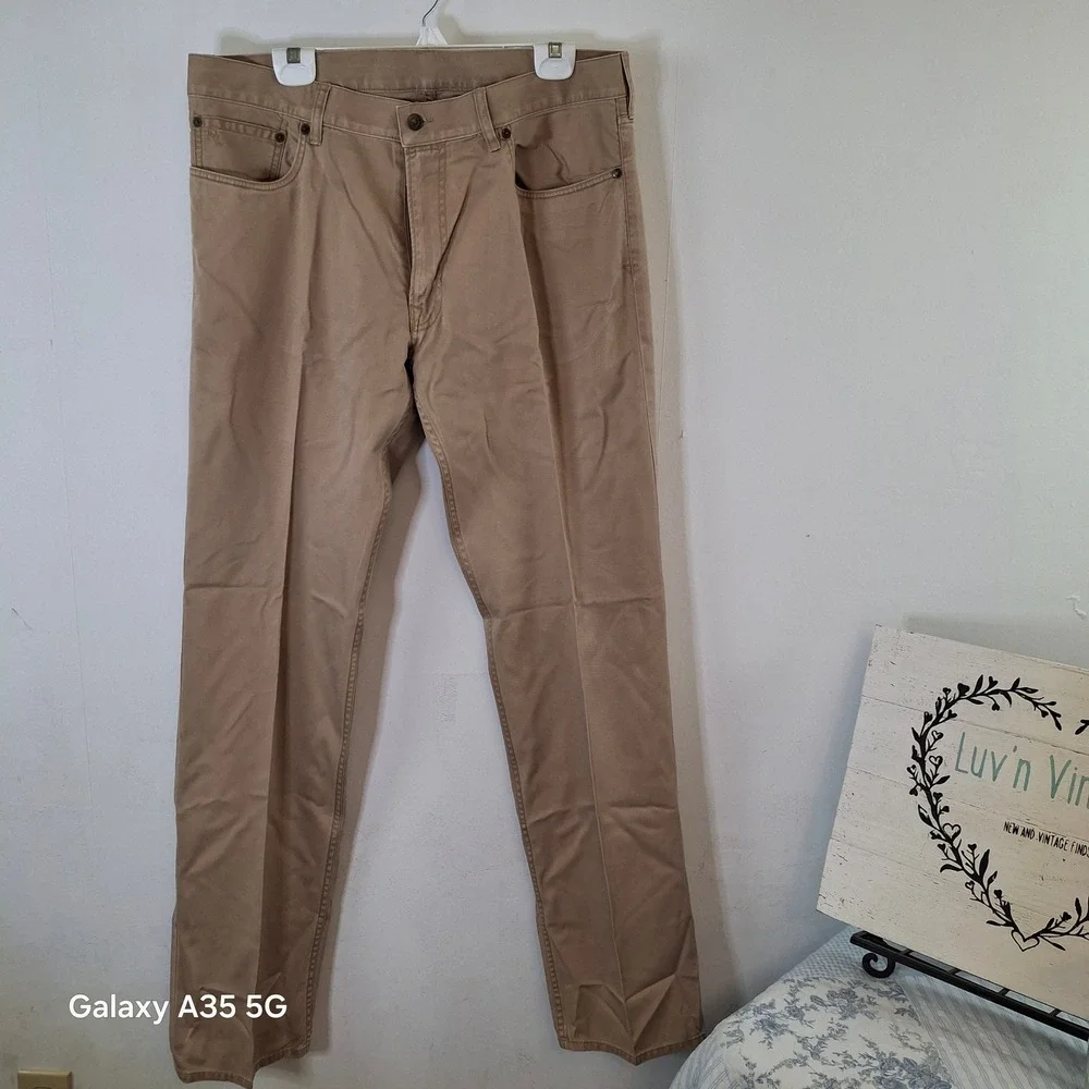 Polo Ralph Lauren 67 Straight Leg‎ Chinos Mens 36x34 Tan Khaki Cotton Pants